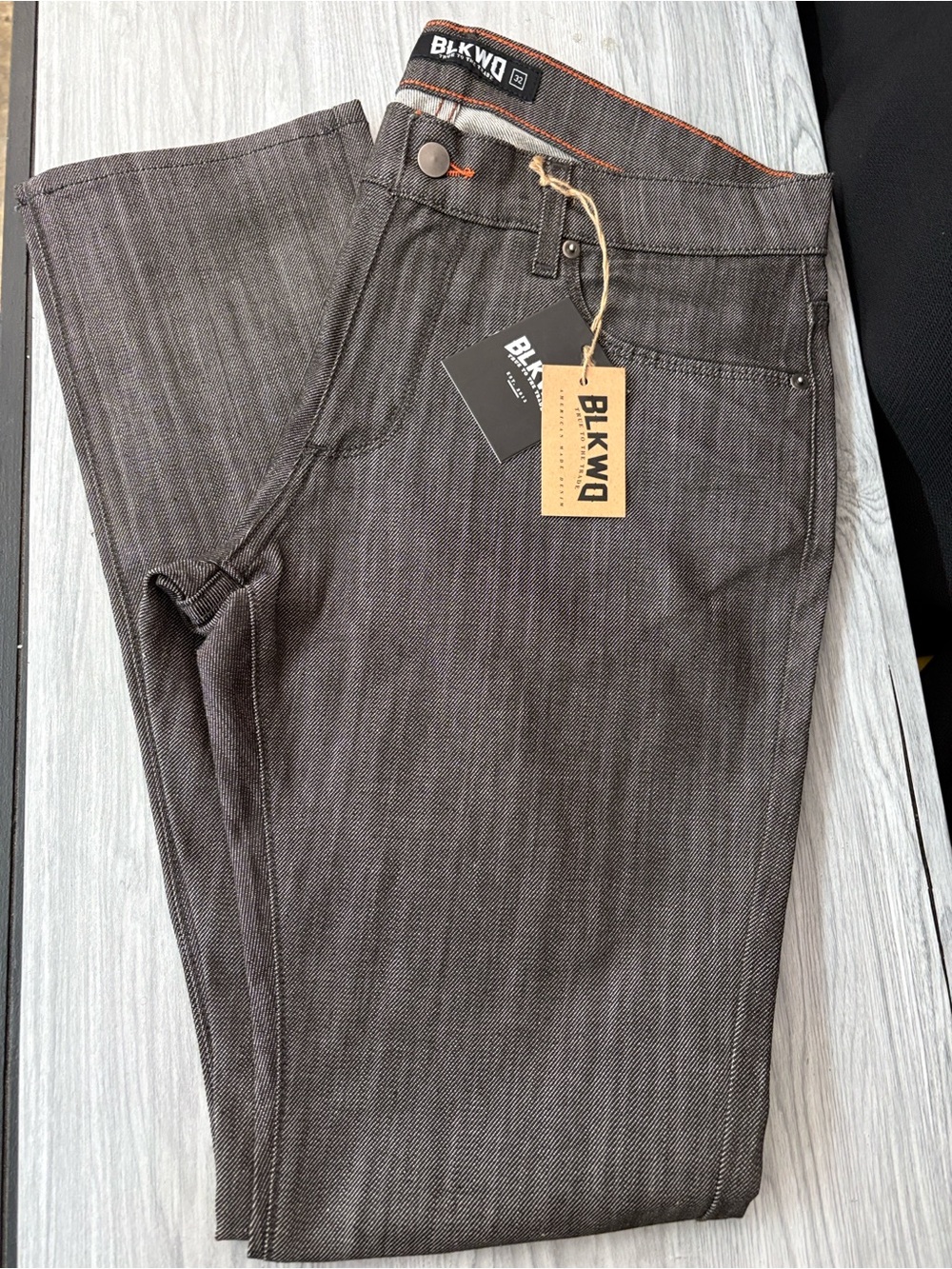 Men’s Slim Straight Jeans in Charcoal Gray
